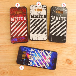 Samsung S8 / S8 plus เคสขอบนิ่มเส้นนูน WHITE