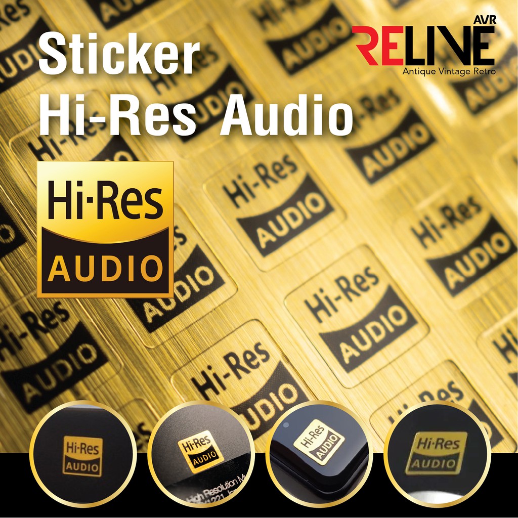 สติ๊กเกอร์ HiRes Audio 🎧📱 Sticker Hi RES Audio Shopee Thailand