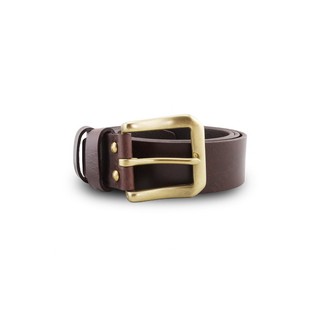 Brown Stone เข็มขัดหนังแท้รุ่น Milano Dark Brown Belt Solid Brass PAM Buckle