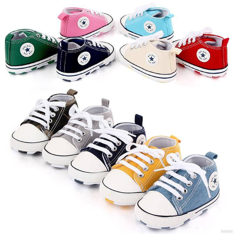 ภาพหน้าปกสินค้าBobora รองเท้าผ้าใบ ลําลอง แฟชั่น สำหรับเด็กทารก อายุ 0-12 เดือน จากร้าน bobora.th บน Shopee