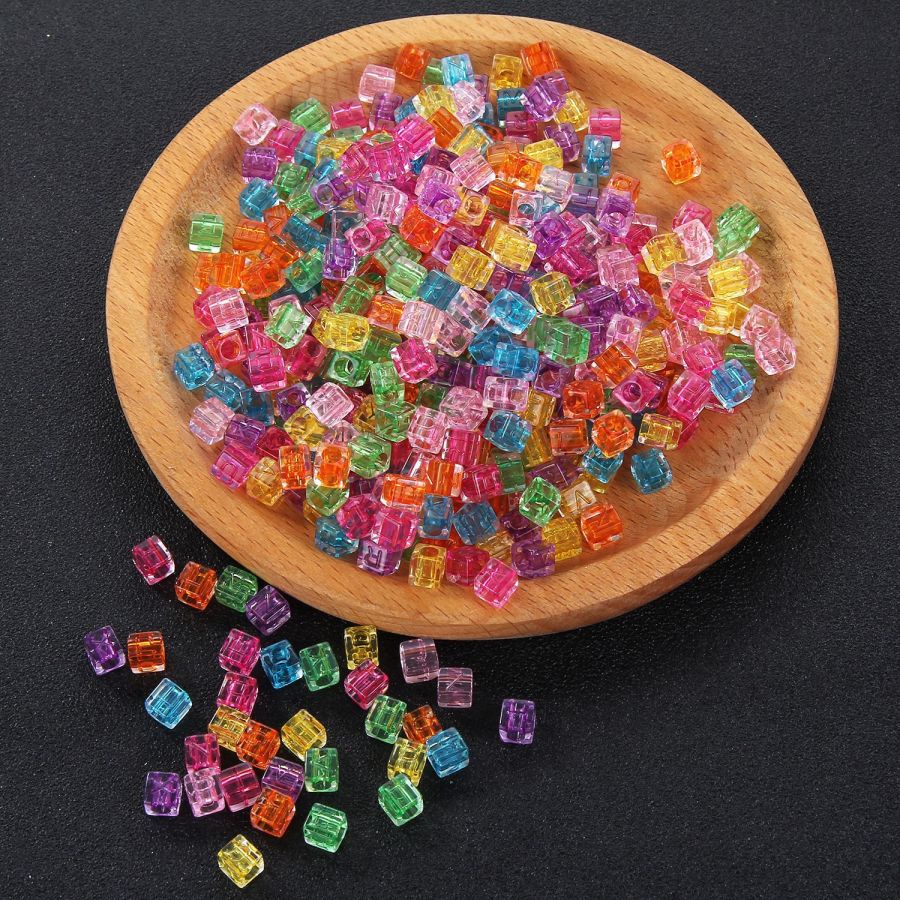 ลูกปัดอะคริลิคทรงสี่เหลี่ยม-6-มม-100-ชิ้น-ชุดสําหรับเครื่องประดับ-diy