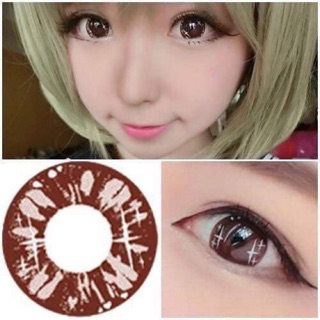 Wink / Winky / Bling Choco ช็อคโก้ บิ๊กอาย แบ๊ว สีช็อคโก้ วิ้งค์ คอนแทคเลนส์ Contact Lens Bigeyes Dolly Wink Choco -7.50