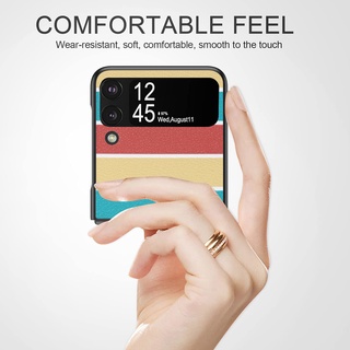 เคสโทรศัพท์มือถือ PC แข็ง แบบพับได้ สีรุ้ง สําหรับ Samsung Galaxy Z Flip5 Flip4 Flip3 Galaxy Z Flip 4 Flip 3