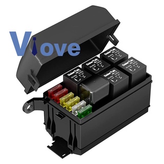 กล่องรีเลย์ 12V 6 ช่อง 6 ทาง ATC ATO พร้อมรีเลย์ฟิวส์ กันน้ํา และกล่องรีเลย์