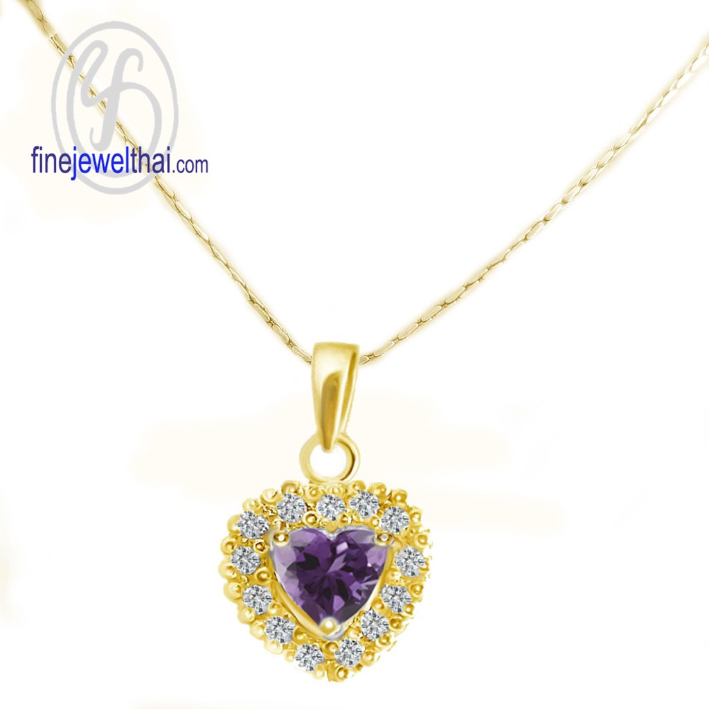 finejewelthai-จี้อะเมทิสต์-จี้พลอย-พลอยประจำเดือนเกิด-amethyst-silver-pendant-birthstone-p1082amt00-ราคาต่อชิ้น