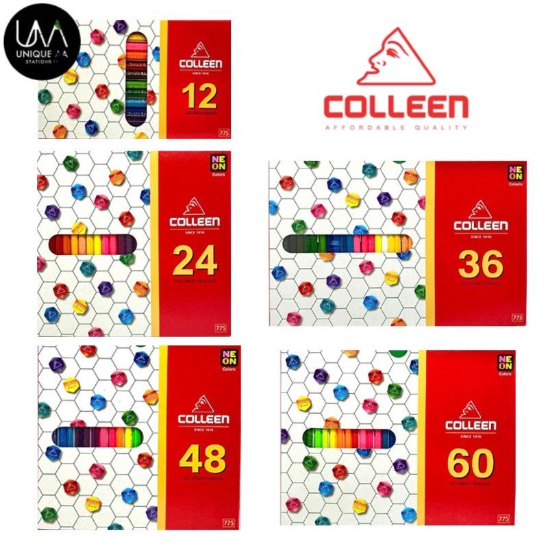 ภาพหน้าปกสินค้าColleen สีไม้คอลลีน หัวเดียว 12สี / 24สี / 36 สี/ 48 สี (775)