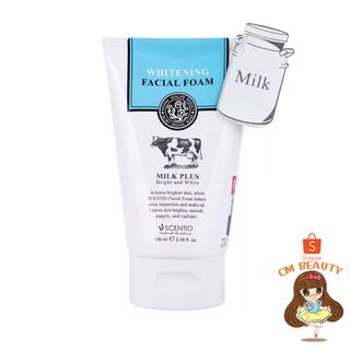 โฟมนม Scentio Milk Plus Whitening Q10 Facial Foam 100 ml.