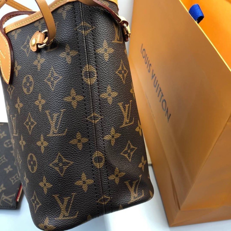 louis-vuitton-neverfull-pm-original-1-1-กระเป๋าหลุยส์-ซับในสีแดง