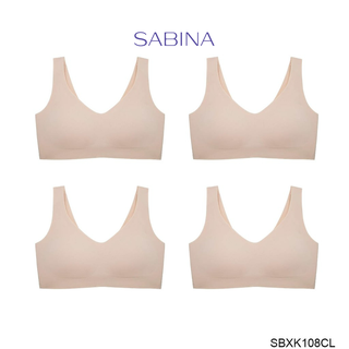 ภาพหน้าปกสินค้าSABINA BRALESS เสื้อชั้นใน Seamless (Set 4 ชิ้น) (ไม่มีโครง) รุ่น Soft Collection รหัส SBXK108CL สีเนื้ออ่อน ซึ่งคุณอาจชอบราคาและรีวิวของสินค้านี้