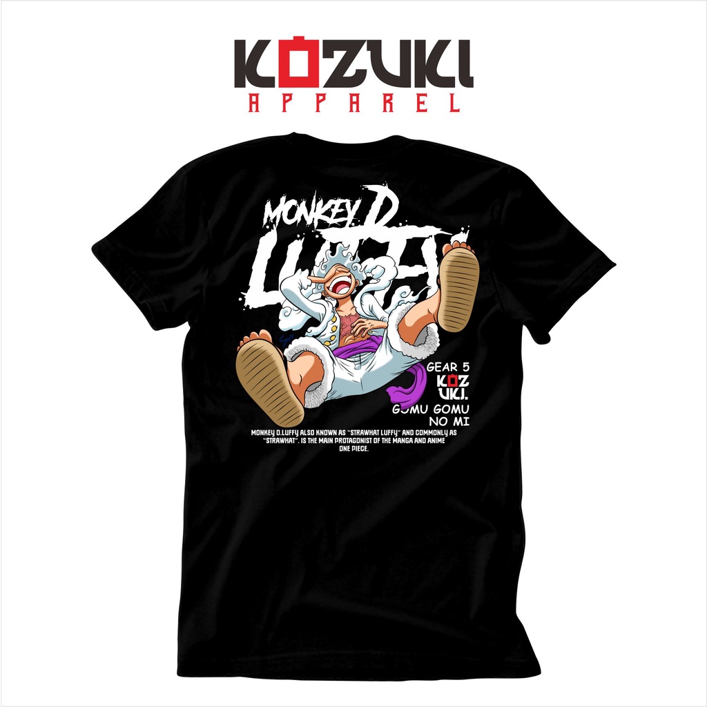 เสื้อยืดผ้าฝ้ายพิมพ์ลายanime-kaos-distro-onepiece-luffy-gear-5