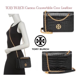 งานช็อป 💕TORY BURCH Carson Convertible Croc Leather