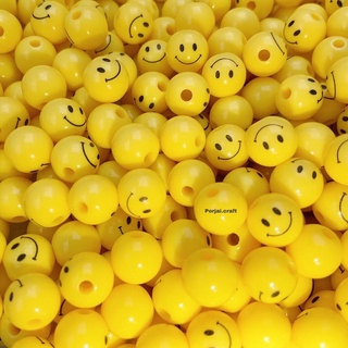 ลูกปัดหน้ายิ้มเหลือง Smiley Beads