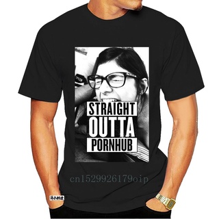 [S-5XL] เสื้อยืดลําลอง สําหรับผู้ชาย แขนสั้น พิมพ์ลาย Mia Khalifa Straight Outta s s 5016A 198995