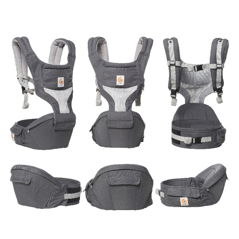 ergobaby-เป้อุ้มพร้อมเบาะรุ่น-hip-seat-ผ้าระบายความร้อน-cool-air-mesh-สี-carbon-grey-eg98812