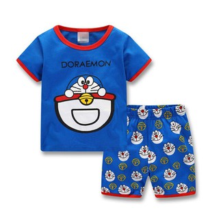 Doraemon ชุดนอนผ้าฝ้ายลายการ์ตูนโดราเอมอนสำหรับเด็ก ASD366