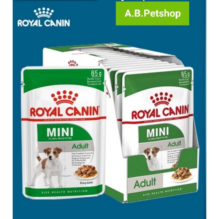 pouch-อาหารสุนัขซอง-royal-canin-สุนัขซอง-mini-adult-ยกกล่อง