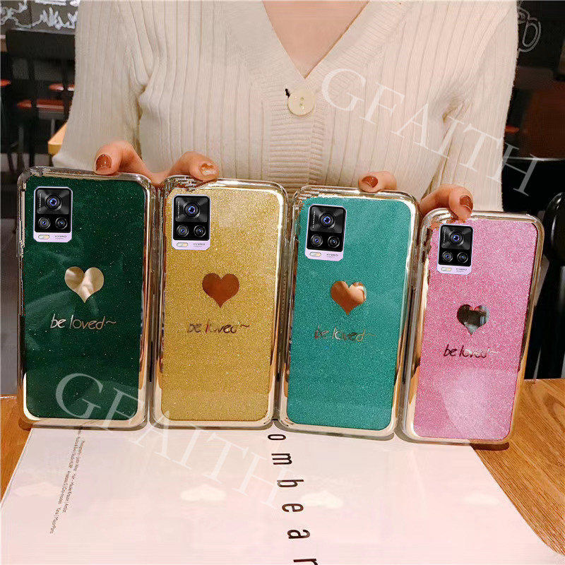 2020-new-เคสโทรศัพท์-vivo-v20-pro-cover-fashion-couple-bling-gold-glitter-be-loved-silicone-casing-vivo-v20pro-handphone-case