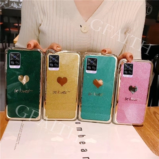 2020 New เคสโทรศัพท์ VIVO V20 Pro Cover Fashion Couple Bling Gold Glitter Be Loved Silicone Casing VIVO V20Pro Handphone Case