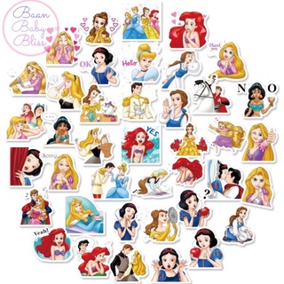 สติ๊กเกอร์ตกแต่งลายเจ้าหญิง 40ชิ้น กันน้ำ สีสวย เจ้าหญิงดิสนีย์ Sticker disney  A73 เจ้าชายอสูร สโนว์ไวท์ ซินเดอเรลล่า