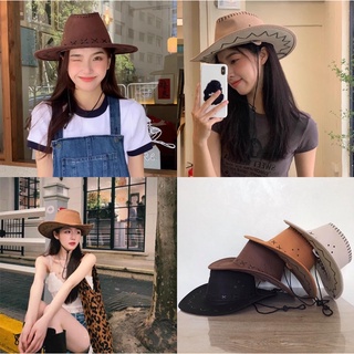 หมวกคาวบอยหนังกลับ 🤠 ใส่ได้ทั้งชายและหญิง