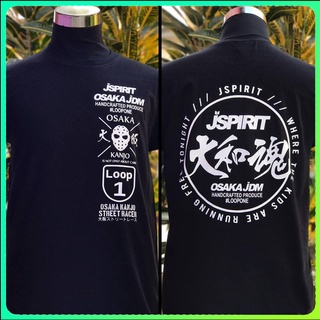 เสื้อยืดผ้าฝ้ายพิมพ์ลายↂOsaka Kanjo Street Racer JSPIRIT CIVIC Men Fashion Cotton T Shirts Black