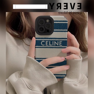 เคสซิลิโคนนิ่ม ป้องกันเลนส์ กันกระแทก ลายทาง สีฟ้า และสีขาว เคสไอโฟน เคส iphone 13 pro max case/iphone 12 pro max/iphone 11 pro max/xsmax/xr/7 8plus