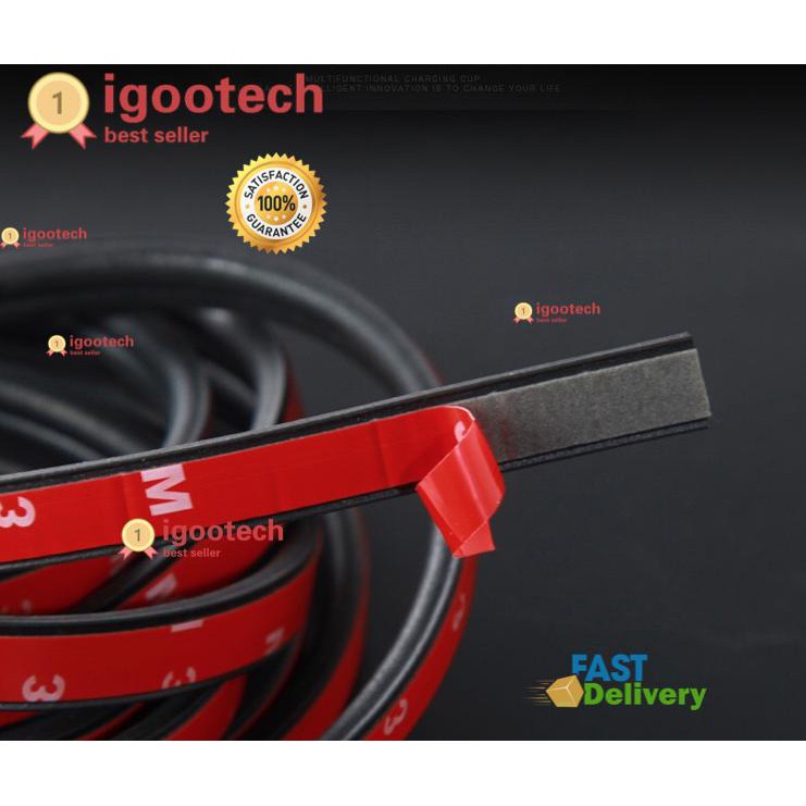 igootech-ยางกันเสียง-ยางขอบประตู-กันเสียงลม-ยางลดเสียง-พร้อมเทปกาว-ติดตั้งง่าย-เลือกจำนวนที่ต้องการ-b-shape-5m