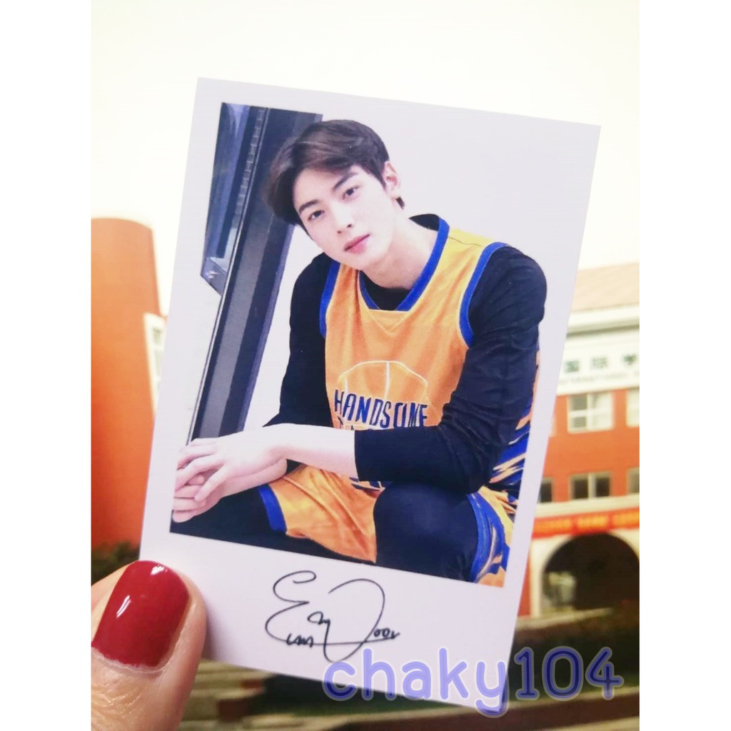 ภาพสินค้าพร้อมส่ง  โพลารอยด์พร้อมลายเซ็นต์ Cha Eunwoo (ชาอึนอู) จาก ASTRO, True Beauty 4 ใบ *มีเก็บเงินปลายทาง* จากร้าน chaky104 บน Shopee ภาพที่ 2