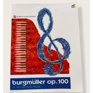 หนังสือเปียโนburgmuller.op.100สินค้าจัดส่งไว