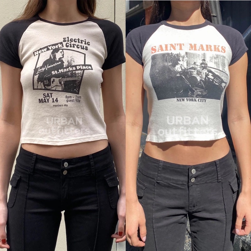 (2ลาย)preorder brandy melville bella saint marks/bella electric circus