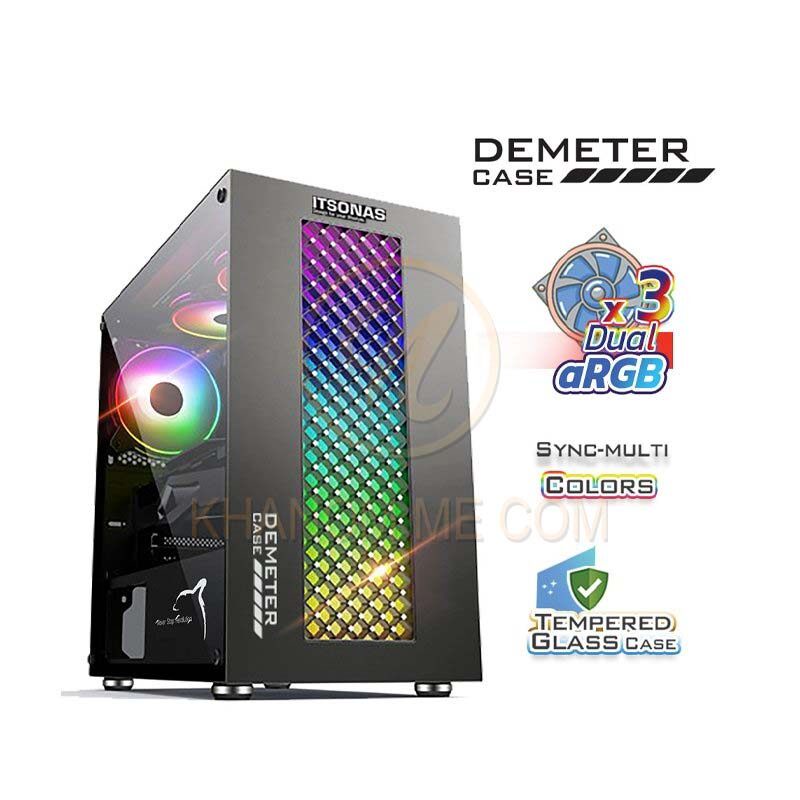 mATX CASE (NP) ITSONAS DEMETER ARGB (BLACK) | Shopee Thailand