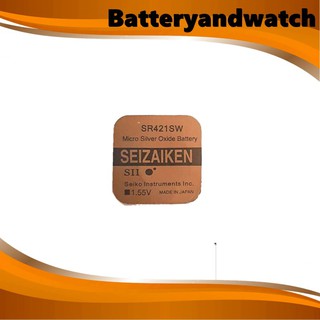 ถ่านกระดุม ถ่านนาฬิกา แพ็ค 1 เม็ด Seizaiken SR421SW 1.55V. *ของเเท้รับประกัน