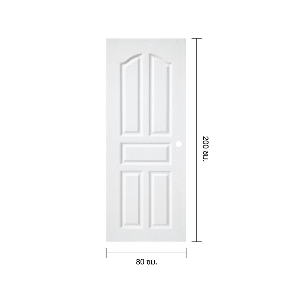 wellingtan-ประตูยูพีวีซีบานทึบ-5ฟักปีกนก-สำหรับใช้งานภายนอก-revo-wnr001-80x200ซม-สีขาว-เจาะรูลูกบิด