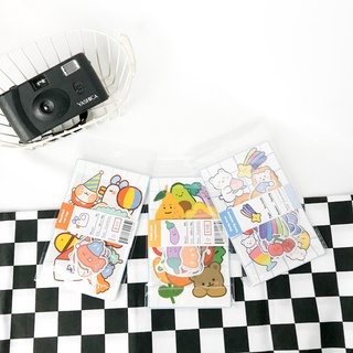 ภาพขนาดย่อของภาพหน้าปกสินค้า︎สติกเกอร์ สติ๊กเกอร์ไดคัท ของแจกวันเด็ก ของขวัญวันเด็ก หมี เกาหลี ติดโน๊ตบุ๊ค ตกแต่งไดอารี่ sticker DIY Scrapbook Planner สติ๊กเกอร์ติดบัตร สติกเกอร์ปิดผนึก อุปกรณ์การเรียน ลายน่ารัก สีพาสเทล ตกแต่งสมุด ︎uki stationery ︎ST-42 จากร้าน pukzz บน Shopee