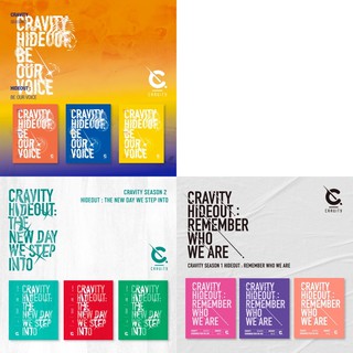 【pre】อัลบั้ม CRAVITY SEASON 3 HIDEOUT BE OUR VOICE / 2 HIDEOUT THE NEW DAY WE STEP INTO / 1 HIDEOUT REMEMBER WHO WE ARE