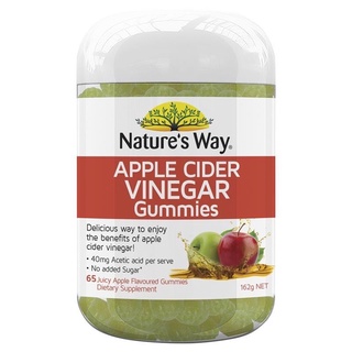 ภาพขนาดย่อของภาพหน้าปกสินค้าNature's Way Apple Cider Vinegar 65 Gummies แท้จากออสเตรเลีย กัมมี่น้ำส้มสายชูแอปเปิ้ลไซเดอร์ จากร้าน wizard_of_aus บน Shopee ภาพที่ 2