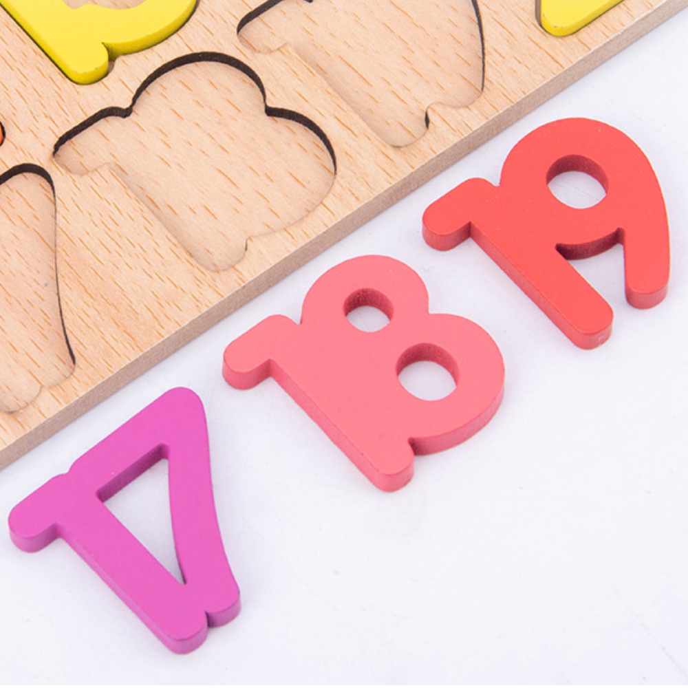 ภาพสินค้าของเล่นไม้ ตัวเลขเด็ก และรูปทรงตัวอักษร ความรู้ความเข้าใจ บล็อกตัวต่อคณิตศาสตร์ไม้ ของเล่นเด็ก จากร้าน iugeu8mx6_ บน Shopee ภาพที่ 6