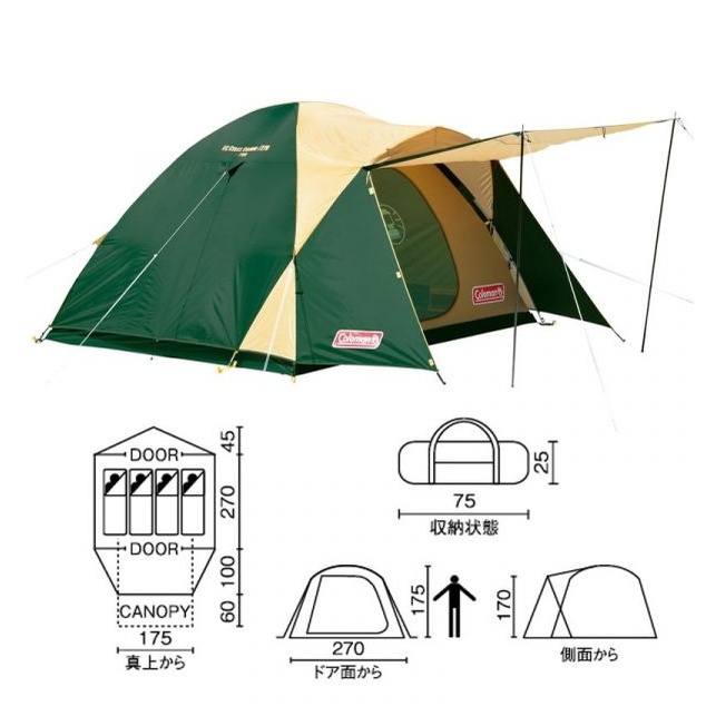 เต็นท์-coleman-japan-tent-cross-dome-270-made-in-cambodia-ล็อตใหม่ล่าสุดด-ตัวแทนจำหน่าย