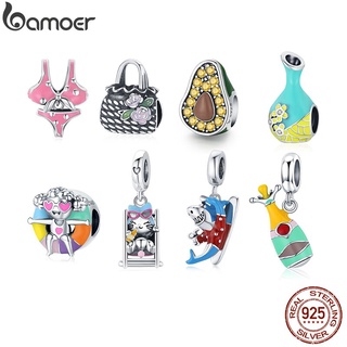 Bamoer Summer Series Charm 100% Sterling Silver 925 Fit Bracelet DIY Jewelry Making Fashion Accessories