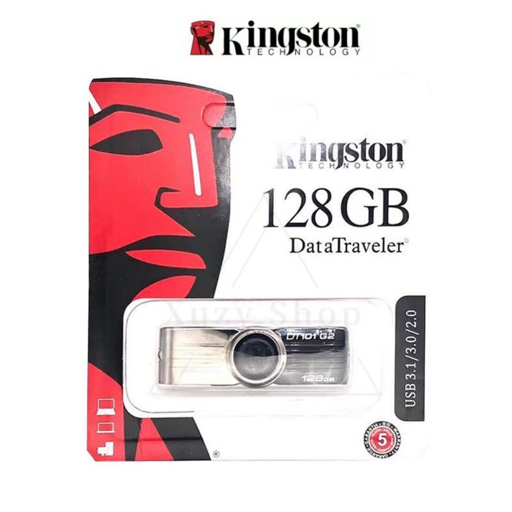 ภาพสินค้าพร้อมส่งแฟลชไดร์ฟ 2GB 4GB 8GB 16GB 32GB 64GB 128GB Kingston Portable Metal DT101 G2 USB Flash Drive จากร้าน rukkun_shop บน Shopee ภาพที่ 4