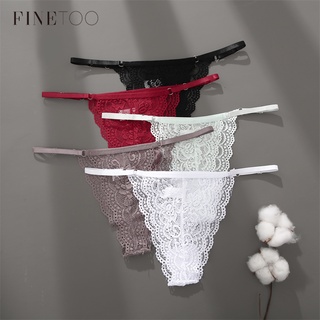 Finetoo กางเกงชั้นใน พิมพ์ลายลูกไม้ ดอกไม้ เซ็กซี่ ใส่สบาย ไซส์ S-XL สําหรับผู้หญิง