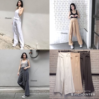 Tie Waist Culottes Pant