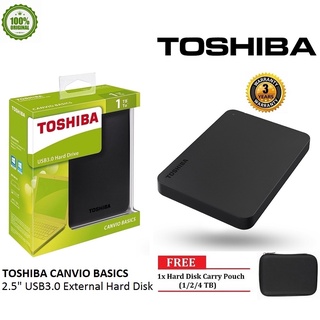 [1TB/2TB/4TB] TOSHIBA CANVIO BASIC 2.5" EXT EXTERNAL HARDDISK HARD DRIVE SUPERSPEED USB3.0 PORTABLE