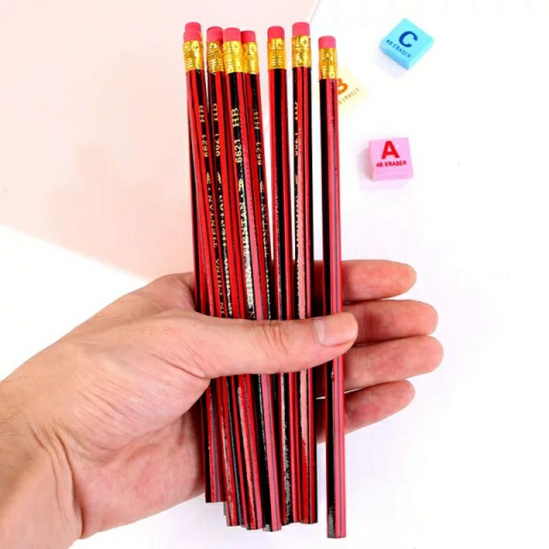 ดินสอไม้hb-ราคาถูก-ดินสอไม้-hb-ดินสอหัวยางลบรูปการ์ตูนน่ารัก-สุ่มลาย-ดินสอยางลบ-ดินสอน่ารัก-เครื่องเขียน