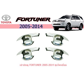 เบ้าประตู/กันรอยประตู/เบ้ารองมือเปิดประตู โตโยต้า ฟอร์จูนเนอร์ Toyota Fortuner ปี 2005-2014 ชุปโครเมี่ยม