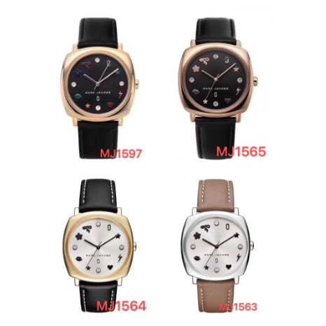 ภาพหน้าปกสินค้าWomen's Watch MJ1597 MJ1565 Square Black Dial Belt Lady Quartz Watch