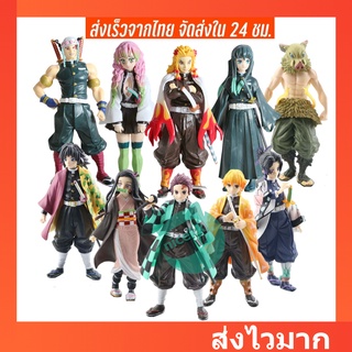 ภาพขนาดย่อของภาพหน้าปกสินค้าพร้อมส่ง โมเดล ไยบะ ดาบพิฆาตอสูร Demon slayer ครบเซ็ต​ ตัวเอก 6ตัว งานสวย งานเนียน ความสูง 16 เซ็น โมเดลดาบพิฆาตอสูร จากร้าน c1cheer บน Shopee