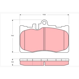 ผ้าดิสเบรคหน้า LEXUS LS430 UCF30 2000-2006 GDB3322 TRW