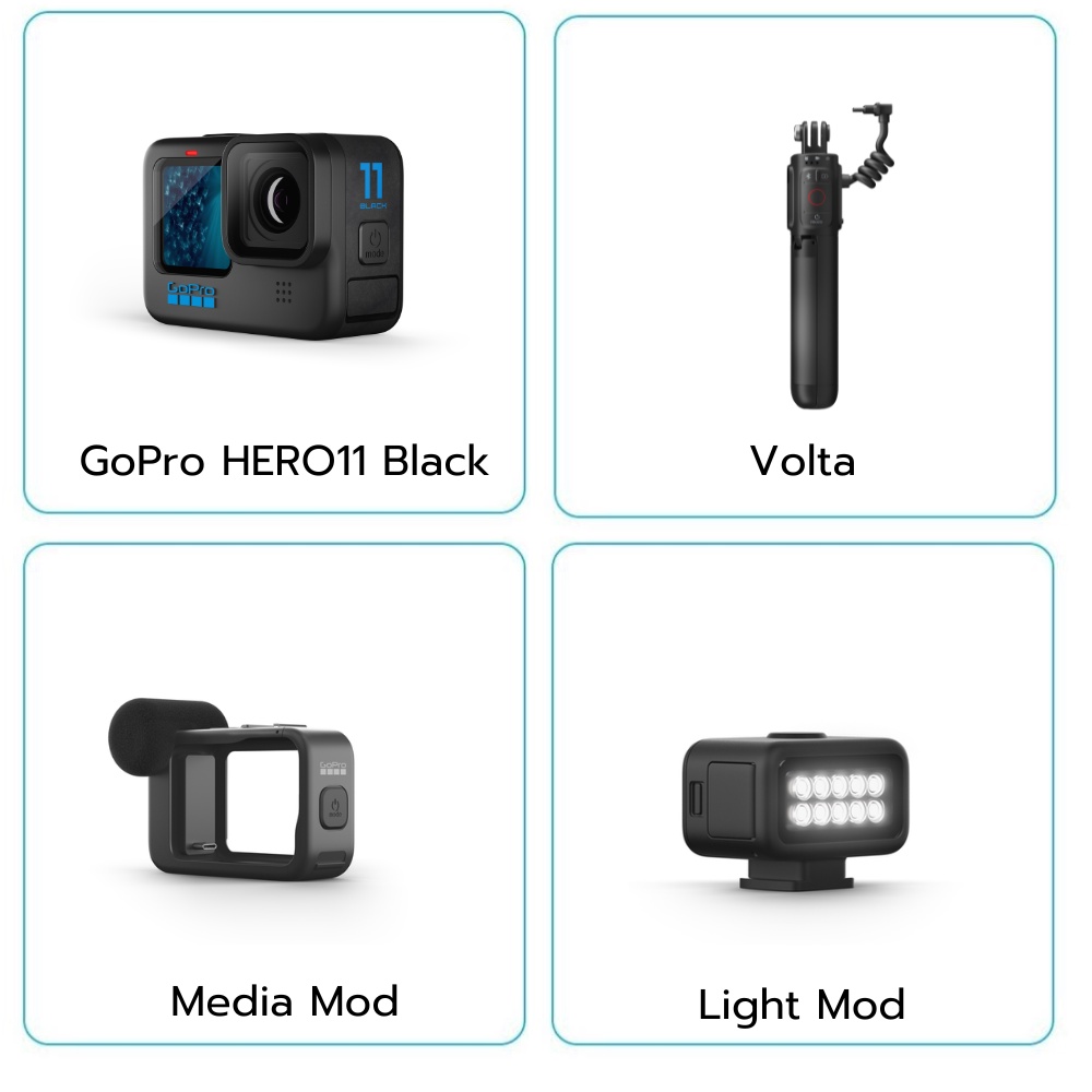 รูปภาพเพิ่มเติมของ GoPro HERO11 Black Creator Edition สายคอนเท้นต์ Vlog + Box Set Volta, Media Mod,Light Mod