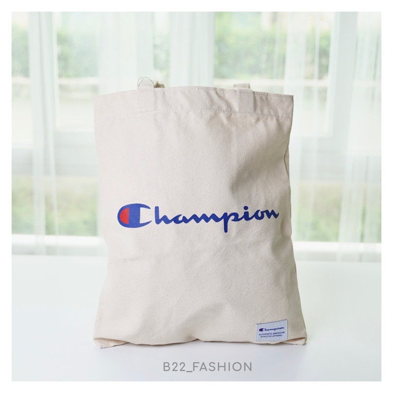 พร้อมส่ง-กระเป๋า-champion-heather-tote-bag-กระเป๋าผ้าแนวสตรีทสุดฮิป-champion-japan-แท้-100